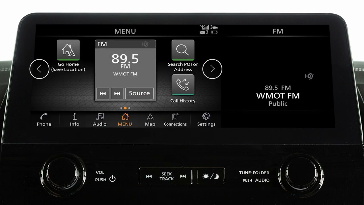 2023 Nissan Armada - Control Panel and Touch Screen Overview