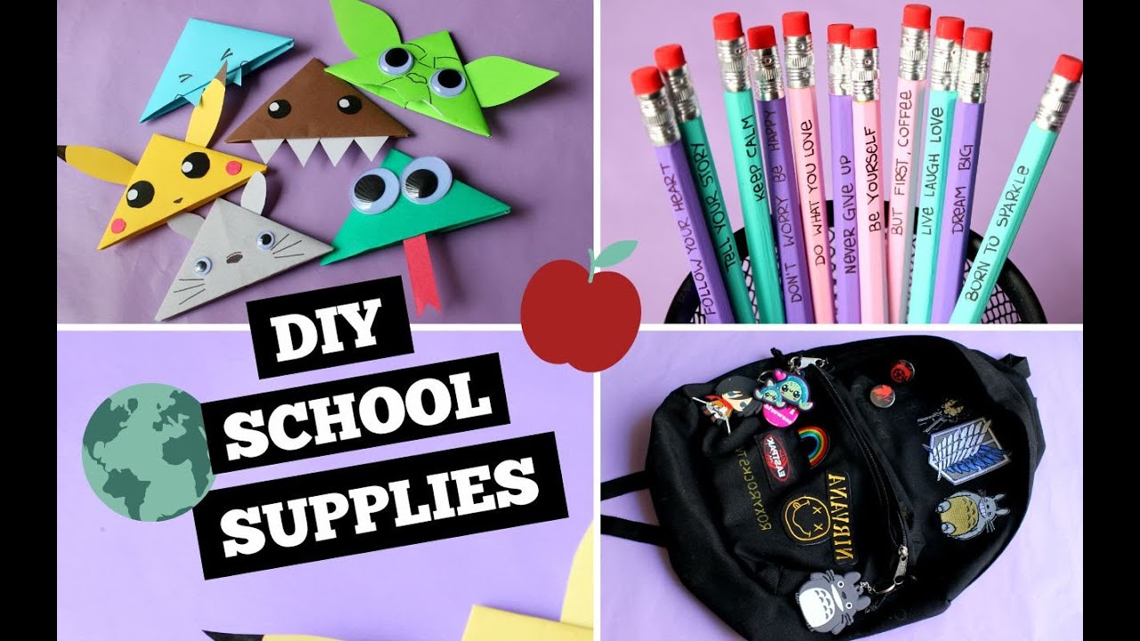DIY BACKPACK, ORIGAMI BOOKMARKS AND PENCILS ❤