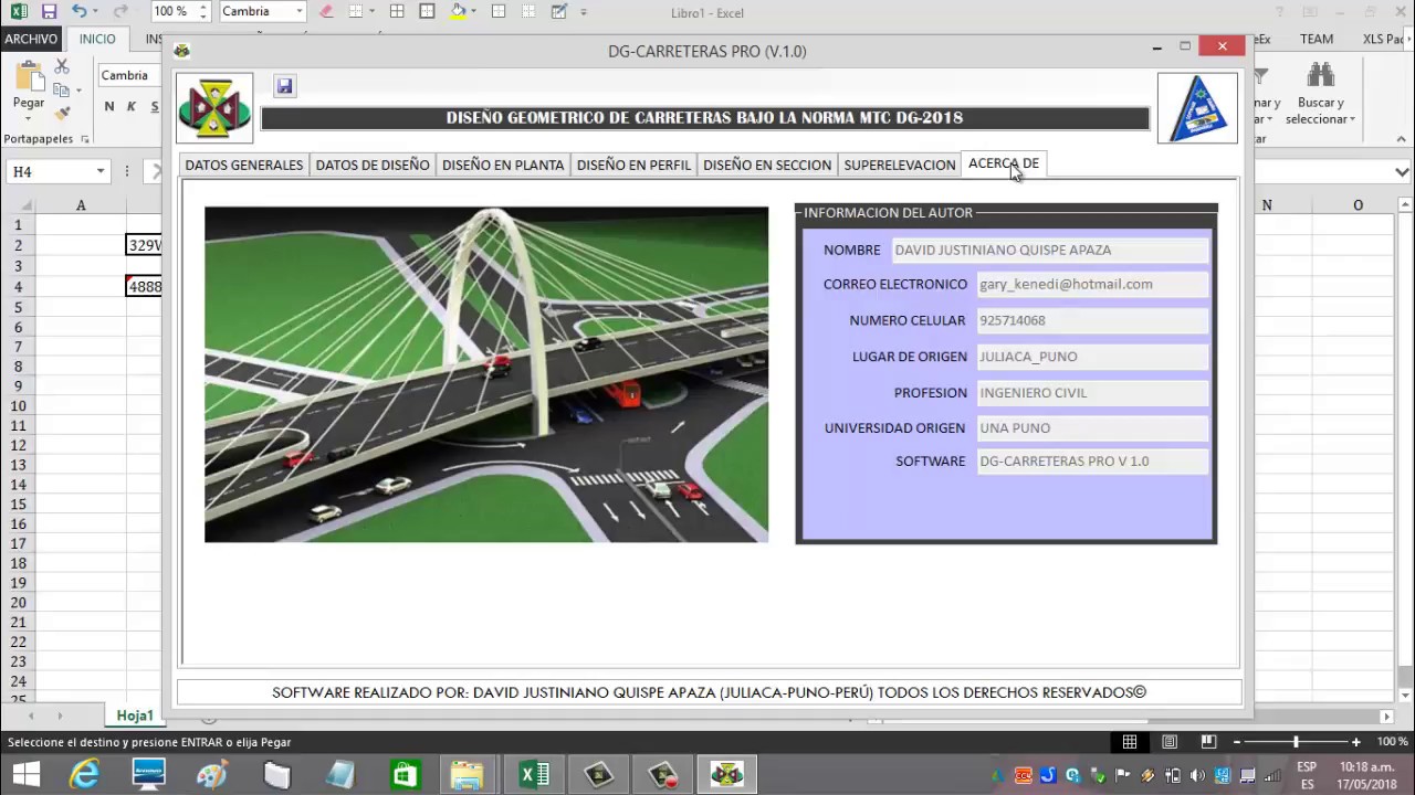 SOFTWARE DE DISE&Ntilde;O GEOM&Eacute;TRICO DE CARRETERAS DG-CARRETERAS PRO V 1.0