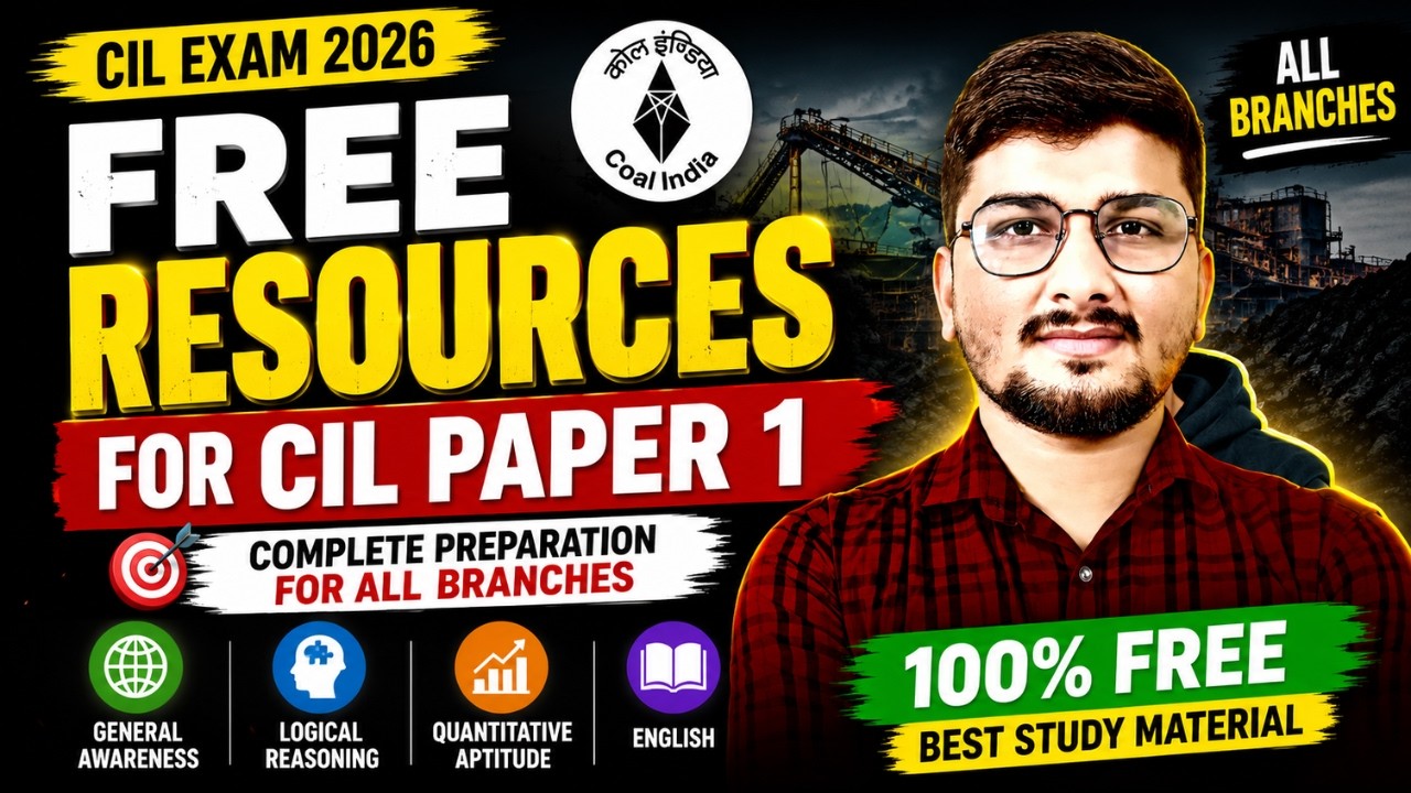 CIL MT 2026 Paper 1 FREE Resources | Complete Preparation for All Branches #psujobs #coalindia