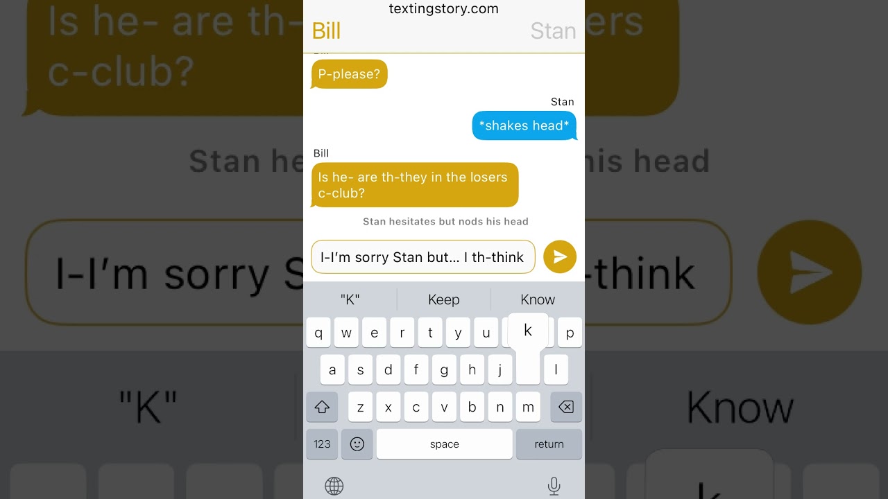 Stenbrough Texting story