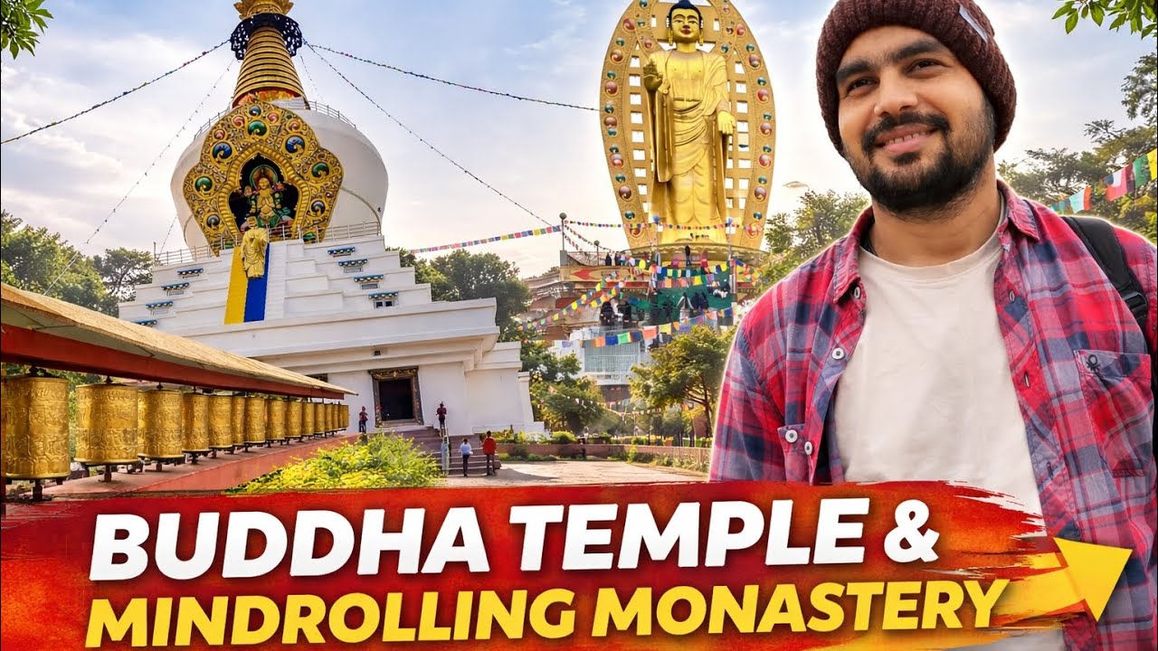 Boddha temple & Mindrolling monastery full blog || Prashant's Timeline      #vlog  #travel #youtube 