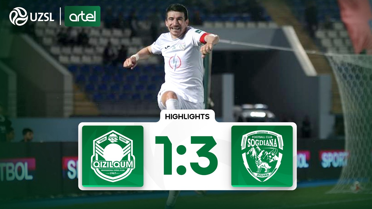 Superliga 7-tur. Qizilqum - So&lsquo;g&lsquo;diyona bahsida kiritilgan gollar va xavfli vaziyatlar (Highlights)