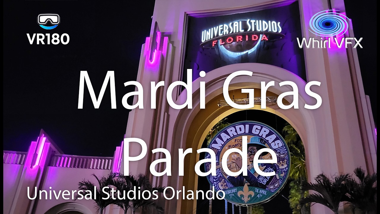 PURE JOY! Mardi Gras Parade Universal Studios | The Start | 3D VR180 8K