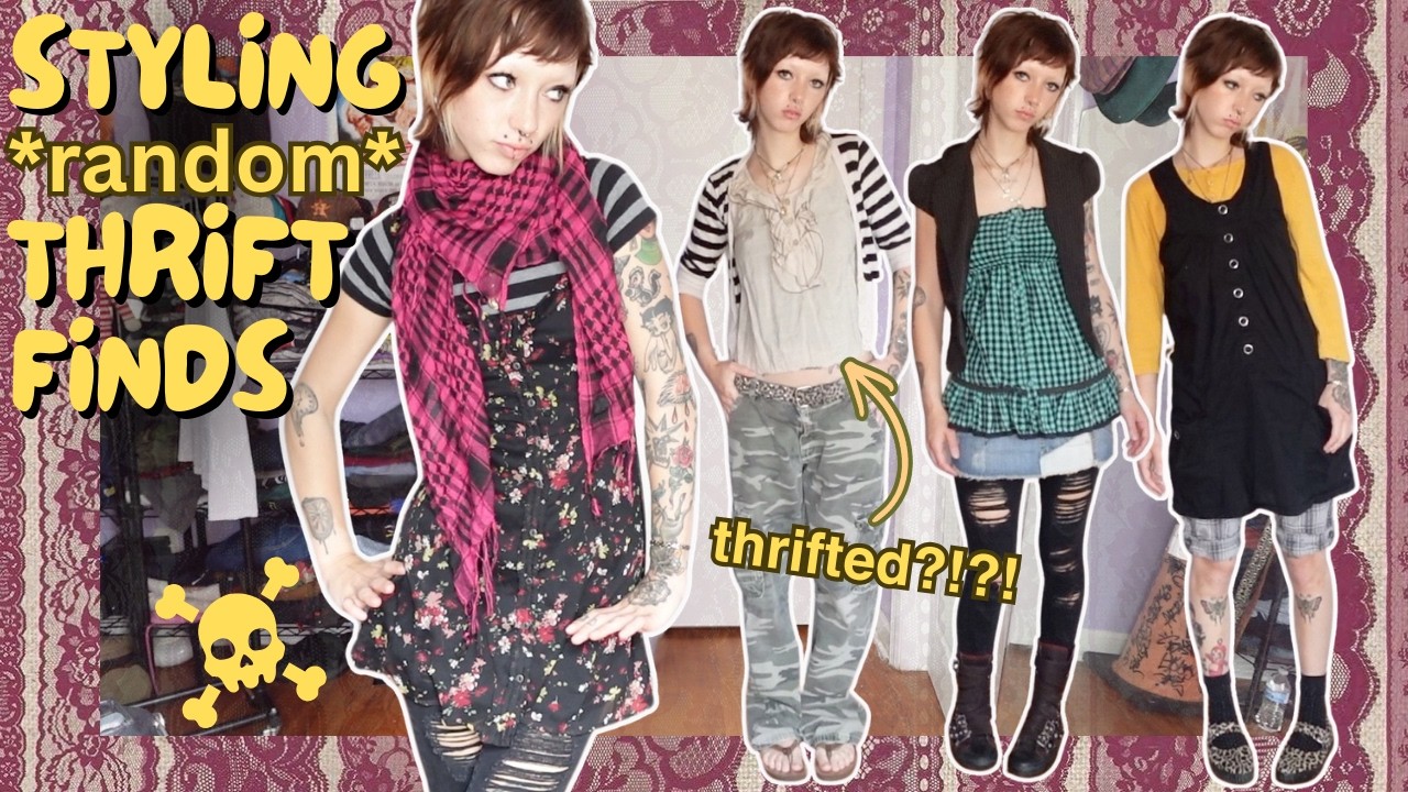 STYLING *RANDOM* THRIFT FINDS| alternative outfit inspo