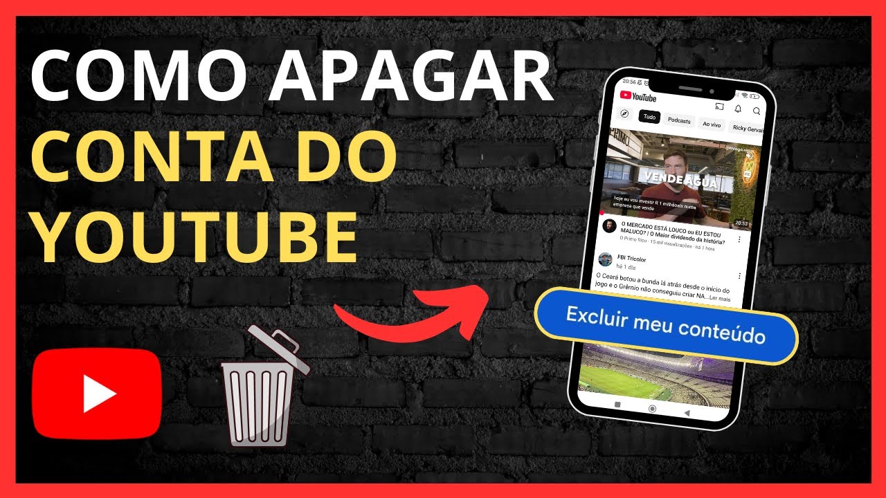 Como APAGAR CONTA DO YOUTUBE (ATUALIZADO 2025)