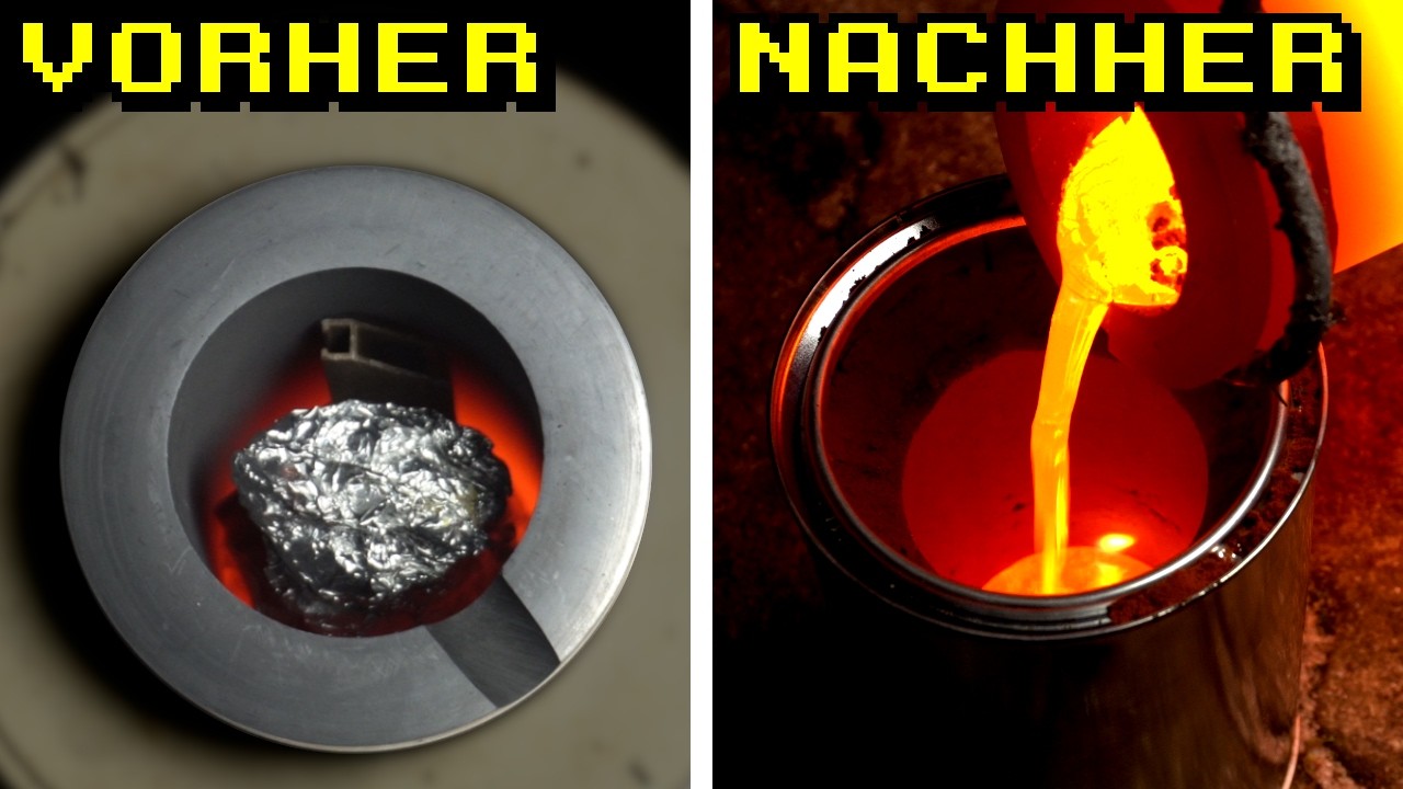 Metallgießen mit geschmolzenem Alumüll aus 2024