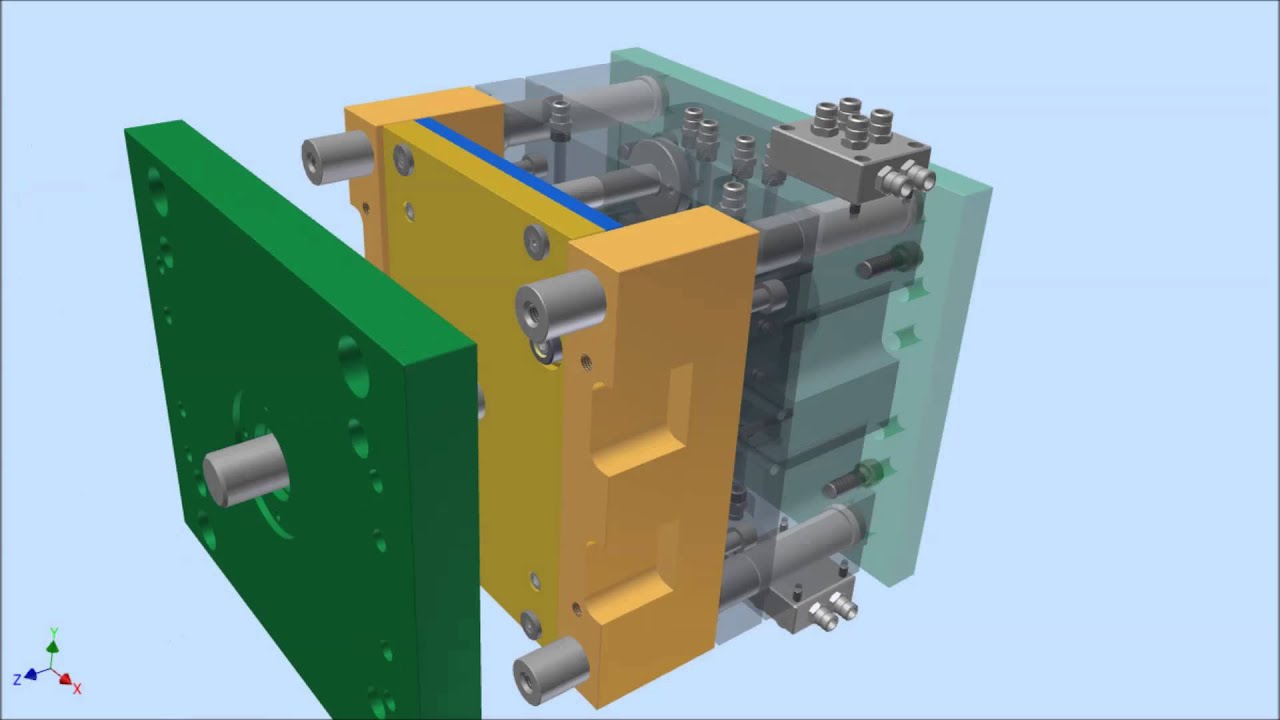 Design of the injection mold for container