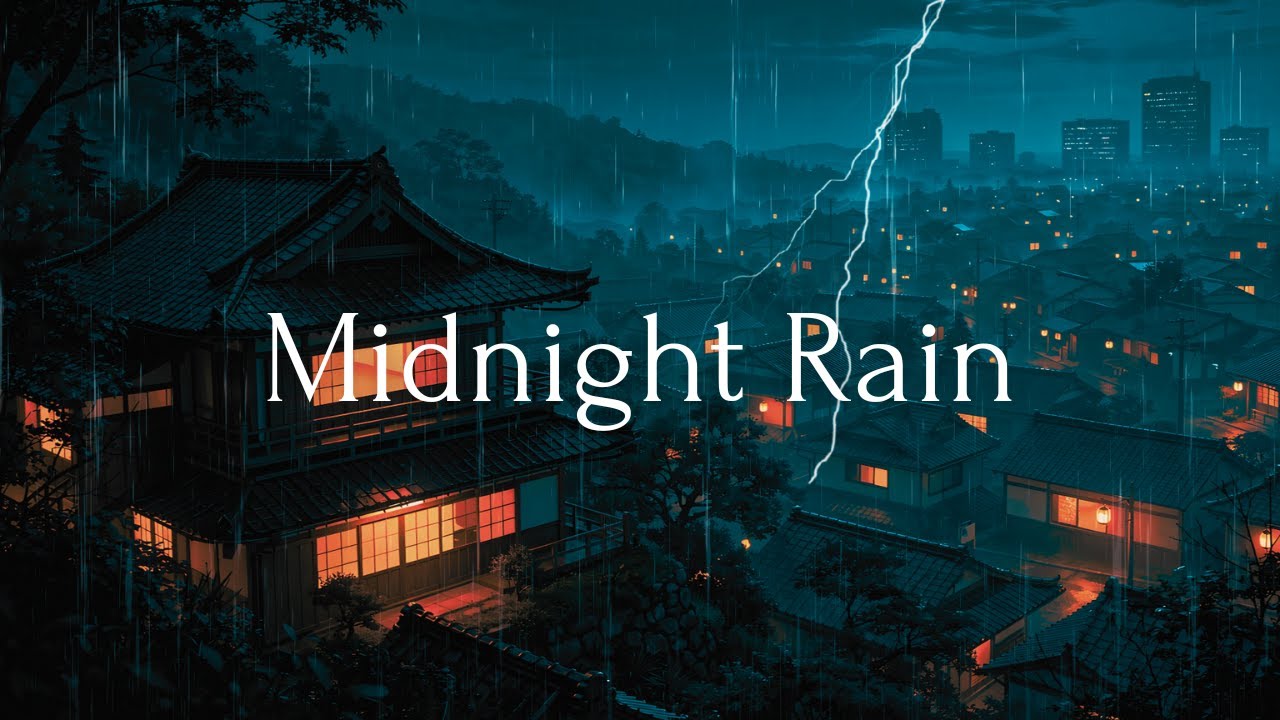 Quiet Midnight Rain 🌧️ Japanese Lofi for Stress Relief & Sleep