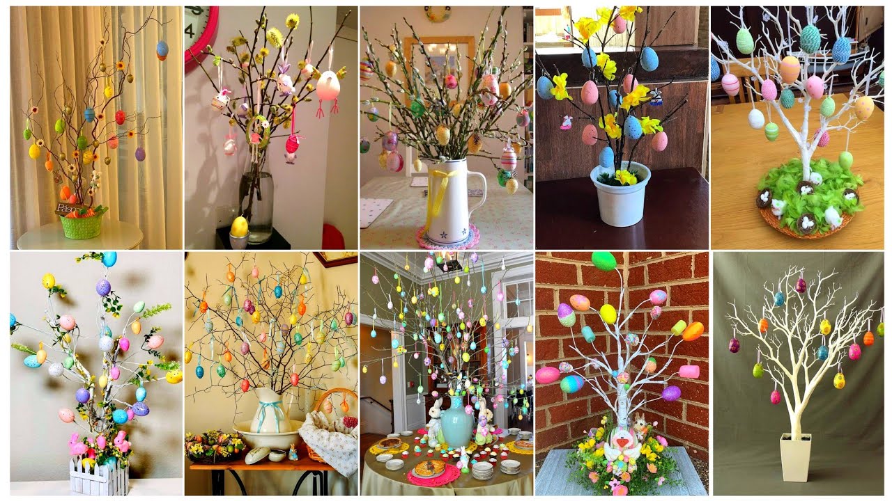 Inspired Dollar Tree Easter ideas/Easter Tree with Eggs Style/DIY Easter Tree 🌴