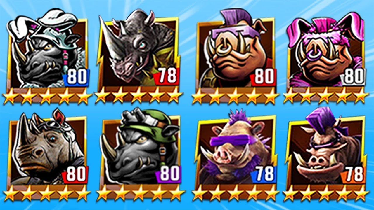 TMNT Legends All Bebop Team & All Rocksteady Team