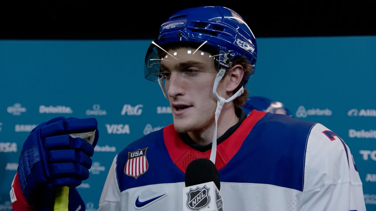 Brock Nelson & Tage Thompson talk USA win over Latvia