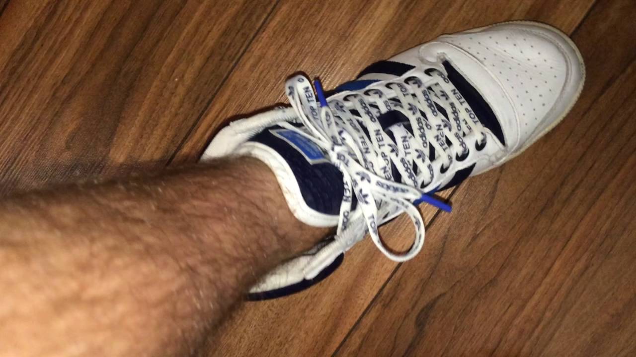 Addidas Top Ten wearing without socks