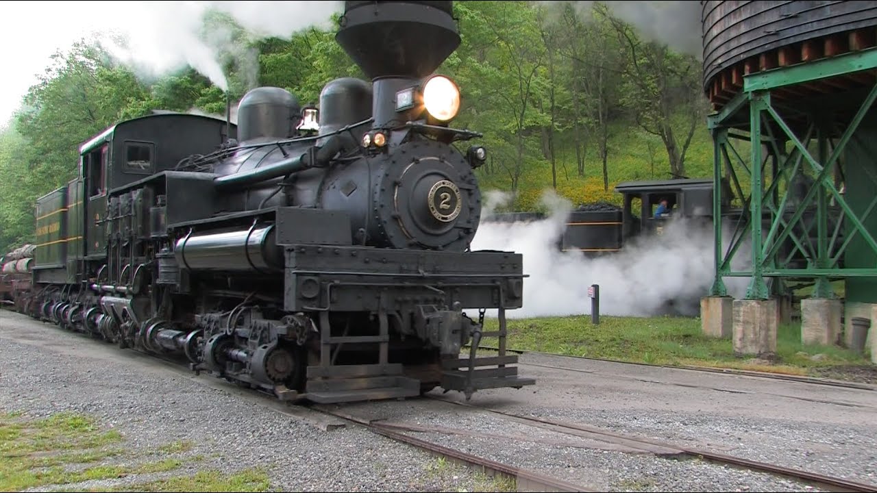 Cass Railfan Weekend 2008 - One Hour of Shays and Vintage Diesels on the Mountain!