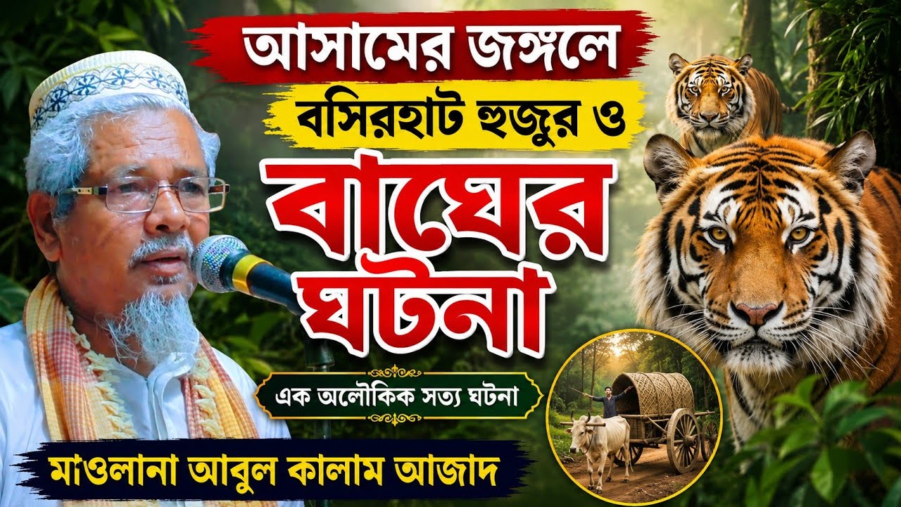 মাওলানা আবুল কালাম আজাদ ভারত/আসামের জঙ্গলে বসিরহাট হুজুর ও বাঘের ঘটনা Maulana Abul Kalam Azad India 