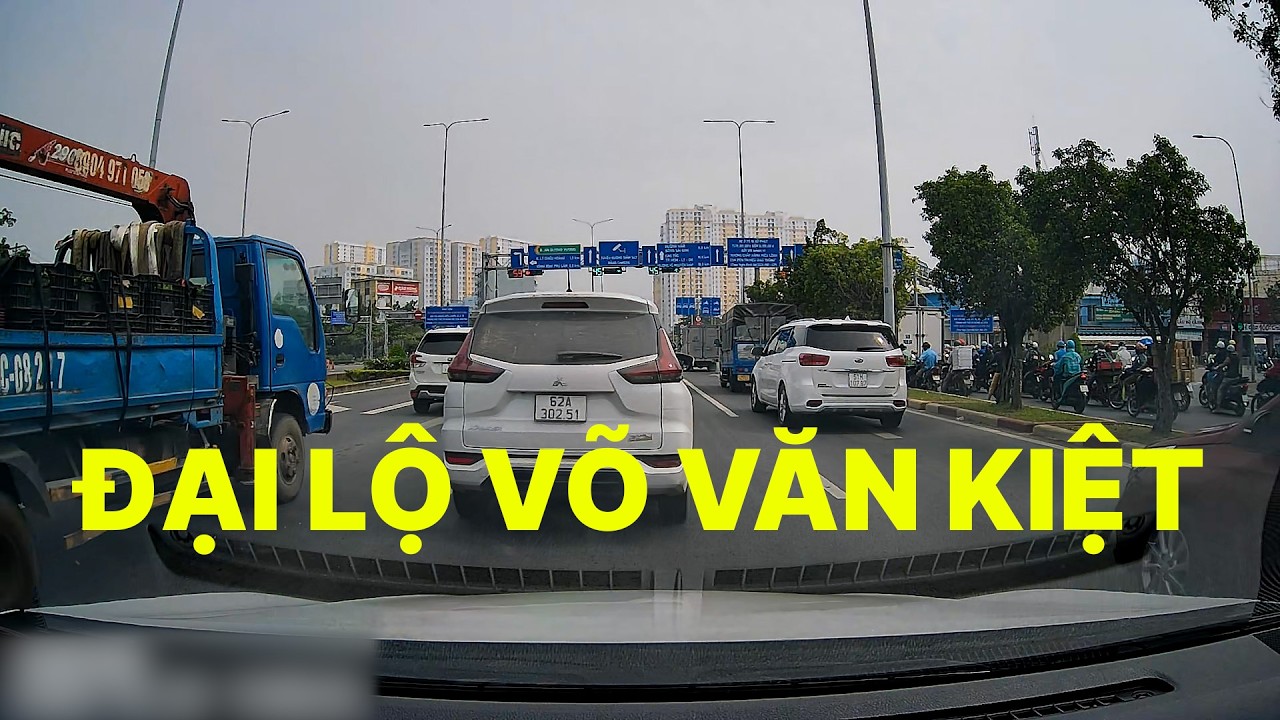 Đại lộ Võ Văn Kiệt hướng từ Hồ Học Lãm tới cầu Thủ Thiêm #GocNhinCuocSong #StreetLife #asmr #dulich