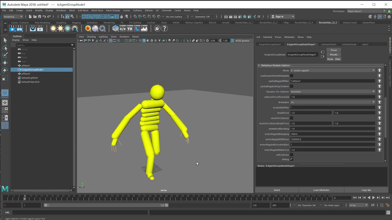 Atoms Crowd - Ragdoll Simulation