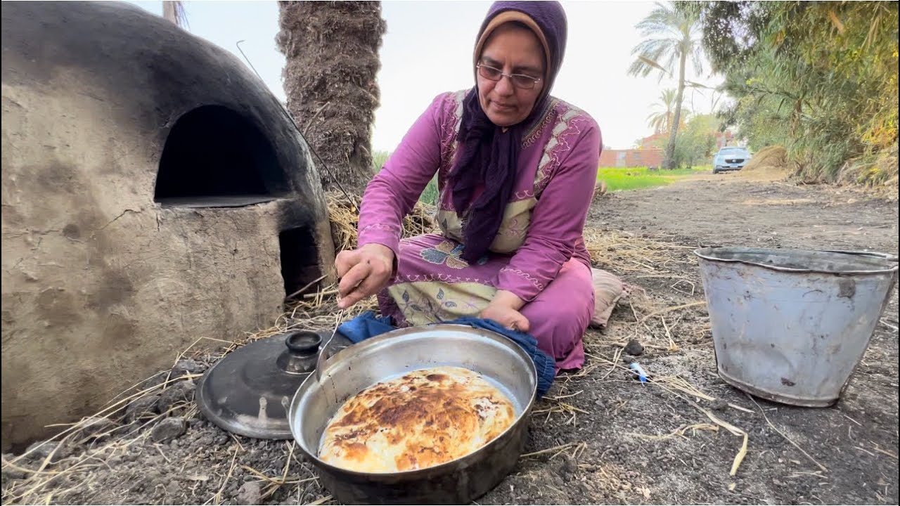 الحياة الريفية مع اكله هنيه وكرم الضيافة من الست ام محمد