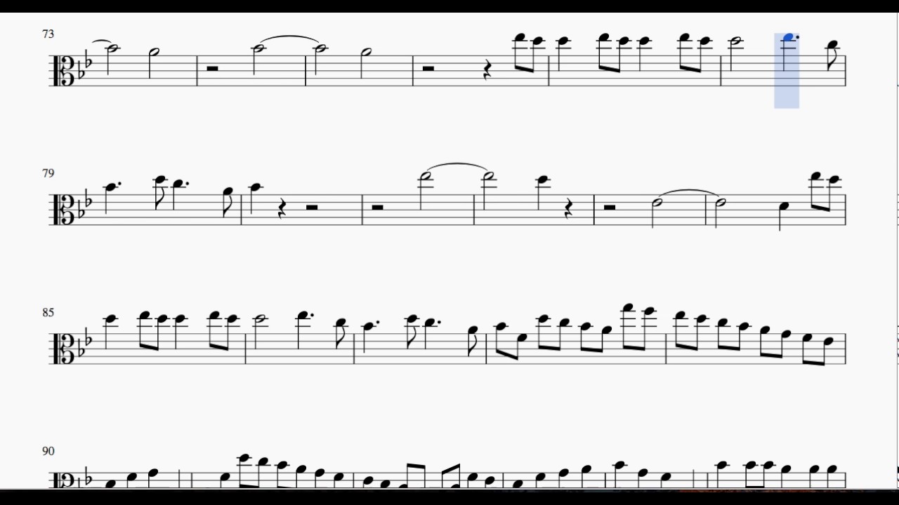 Symphony Nº 40 Sheet Music for Viola G Minor K 550 by W A  Mozart