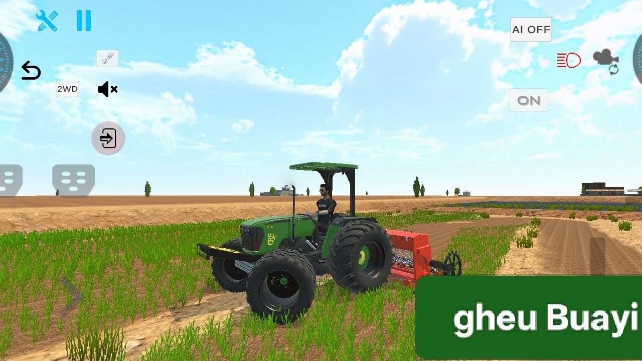 Indian vichcle simulator JD 5050D Se Superseeder Se gheu Buayi kr di #indiangame #gaming #games 