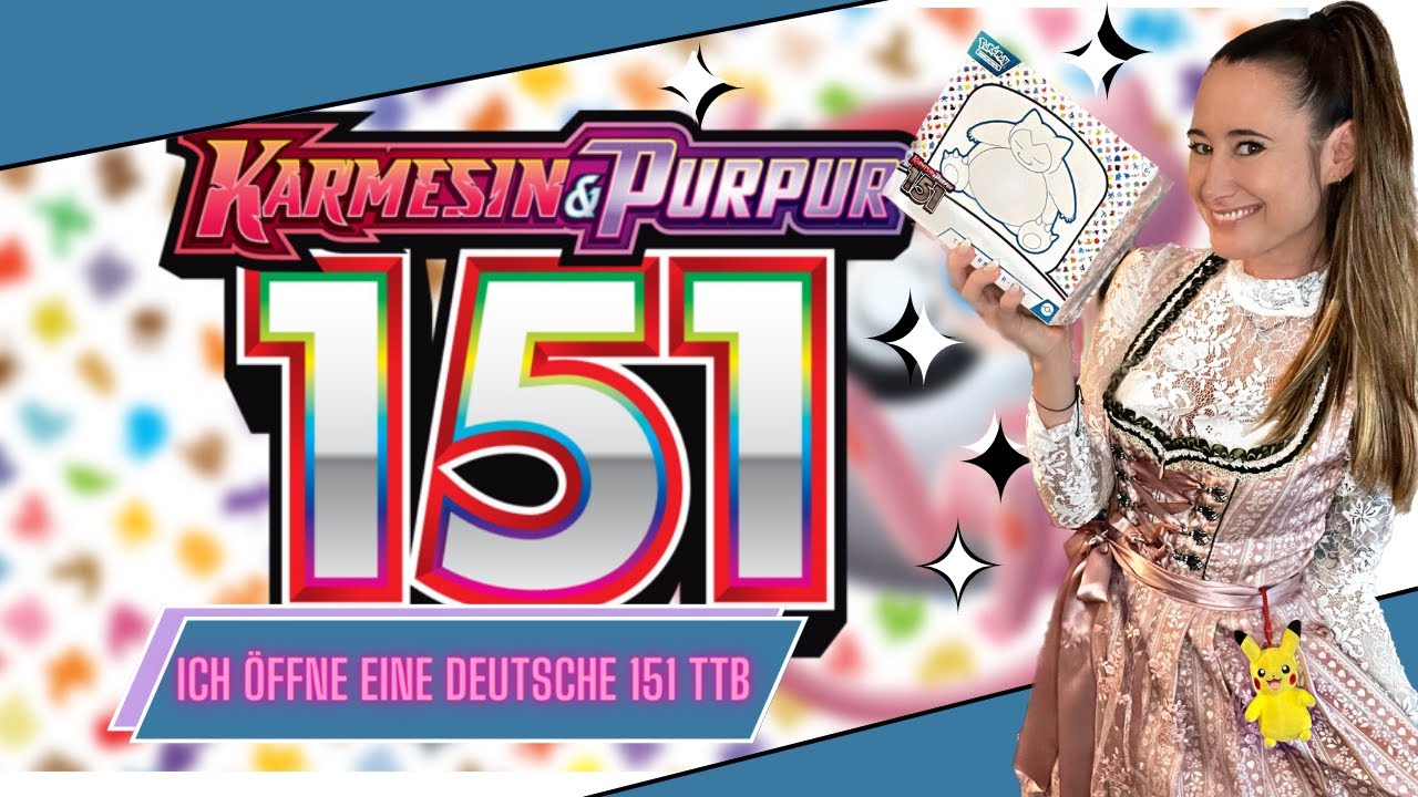 Ich öffne eine deutsche Karmesin & Purpur 151 Top Trainer Box! 😱