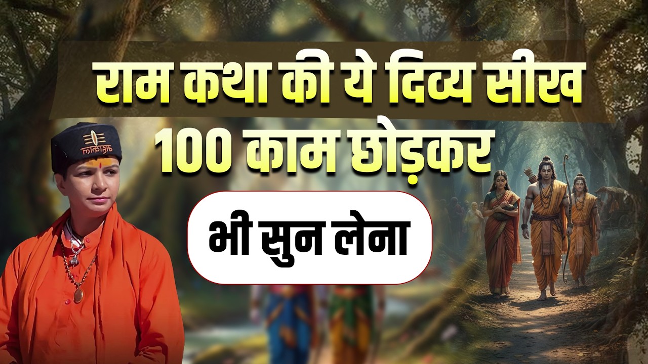 राम कथा की ये दिव्य सीख 100 काम छोड़कर भी सुन लेना | Sadhvi Varsha Nagar Ji