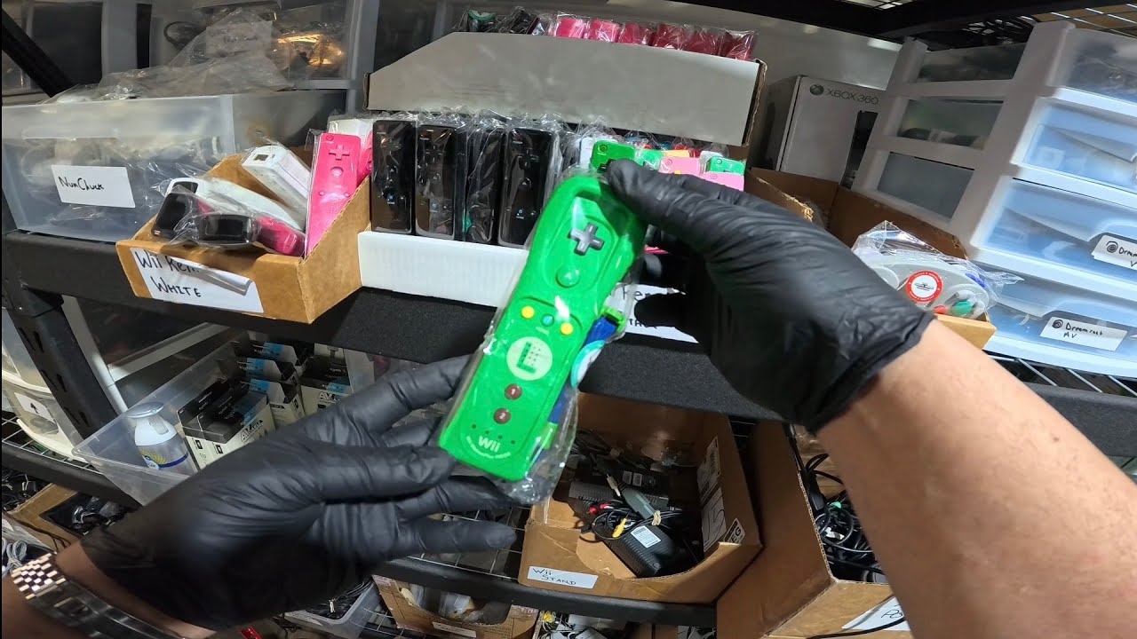 Packing up One of the biggest Nintendo Wii Orders for Angela