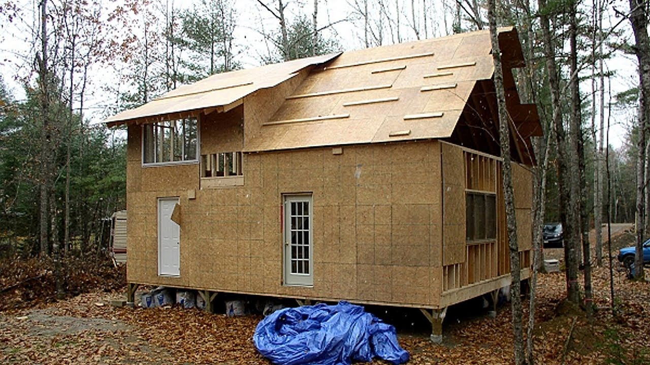 How To Build Family Wood Frame 24 x 30 1.5 Story House in Forest