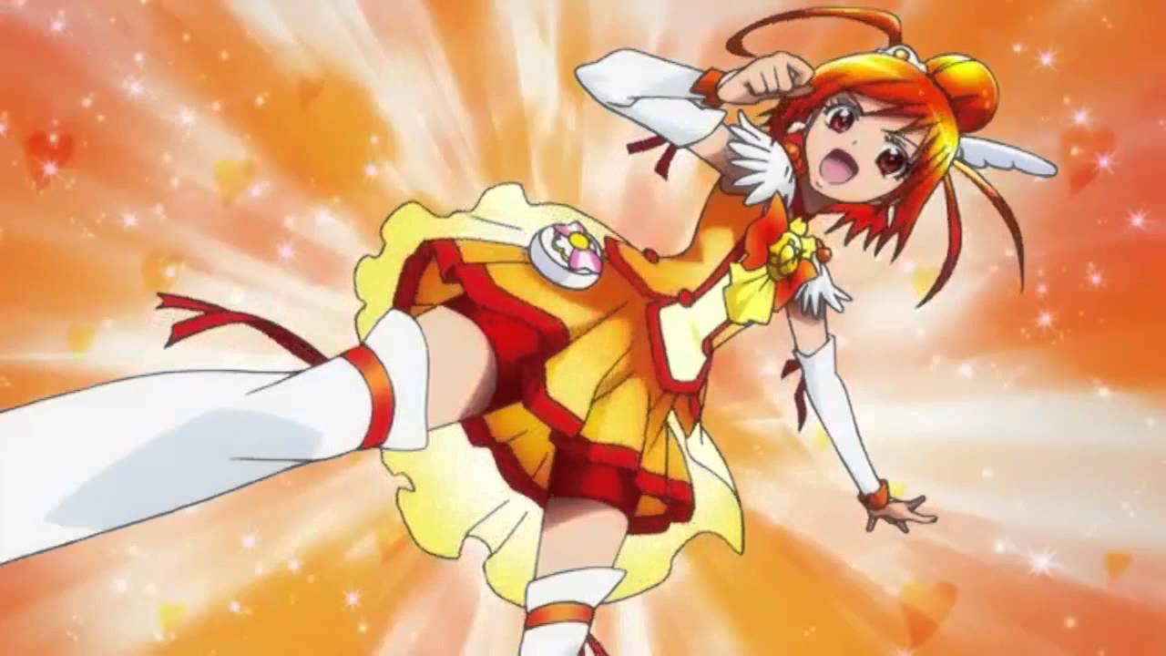 Cure Scarlet, Cure Ace, Cure Sunny - Girl is on fire