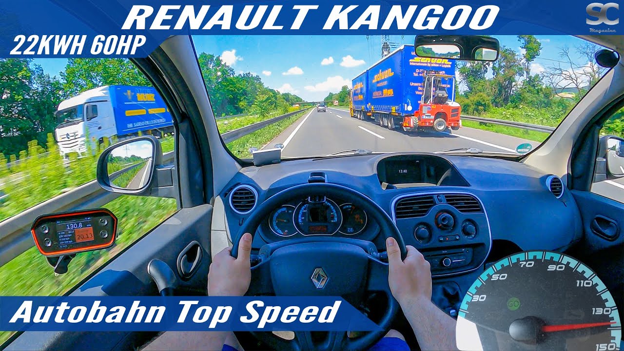 Renault Kangoo Z.E. 60HP (2016) - Autobahn Top Speed Drive POV