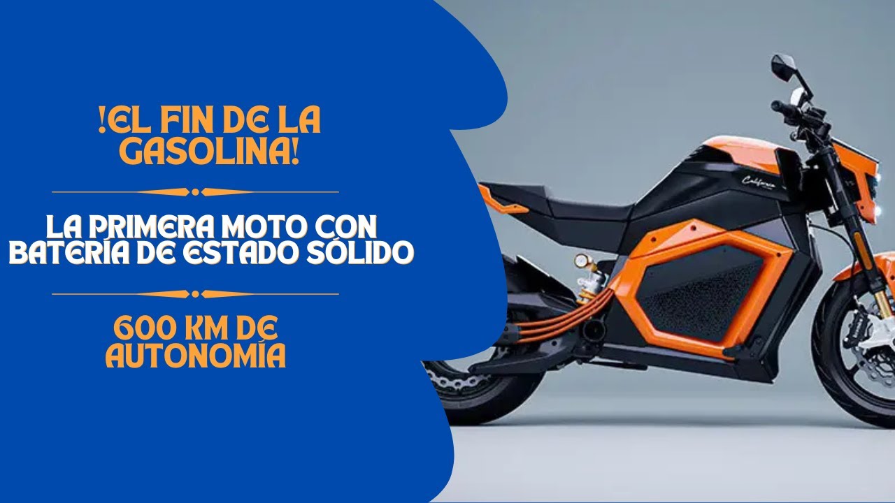 ¡EL FIN DE LA GASOLINA! La Primera Moto con Batería de ESTADO SÓLIDO: 600 KM de Autonomía
