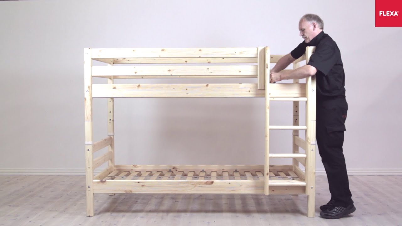 FLEXA Classic Bunk Bed with Straight Ladder Assembly Instruction