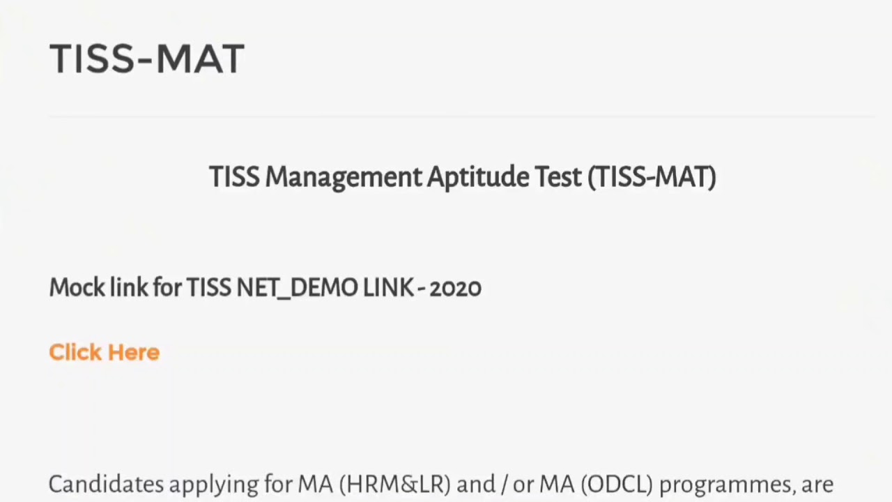 TISS MAT. Expected Paper Pattern, Syllabus, Attempts and Cutoffs. All about TISS MAT Exam.
