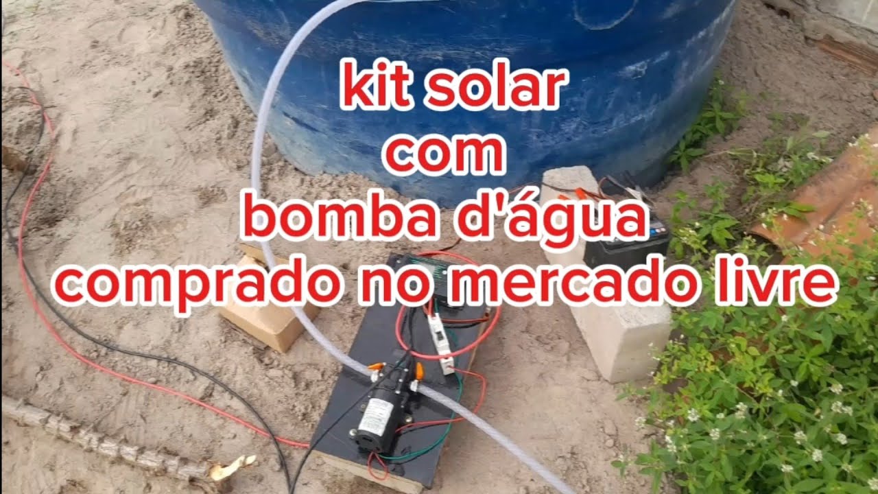 Kit solar com bomba d'água comprado no mercado livre