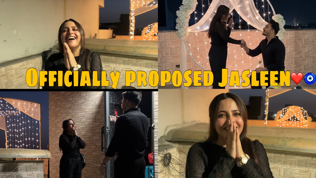 Officially Proposed Jasleen | She said Yes🥰 #vihaannjasleen #vlog #surprise #propose_status