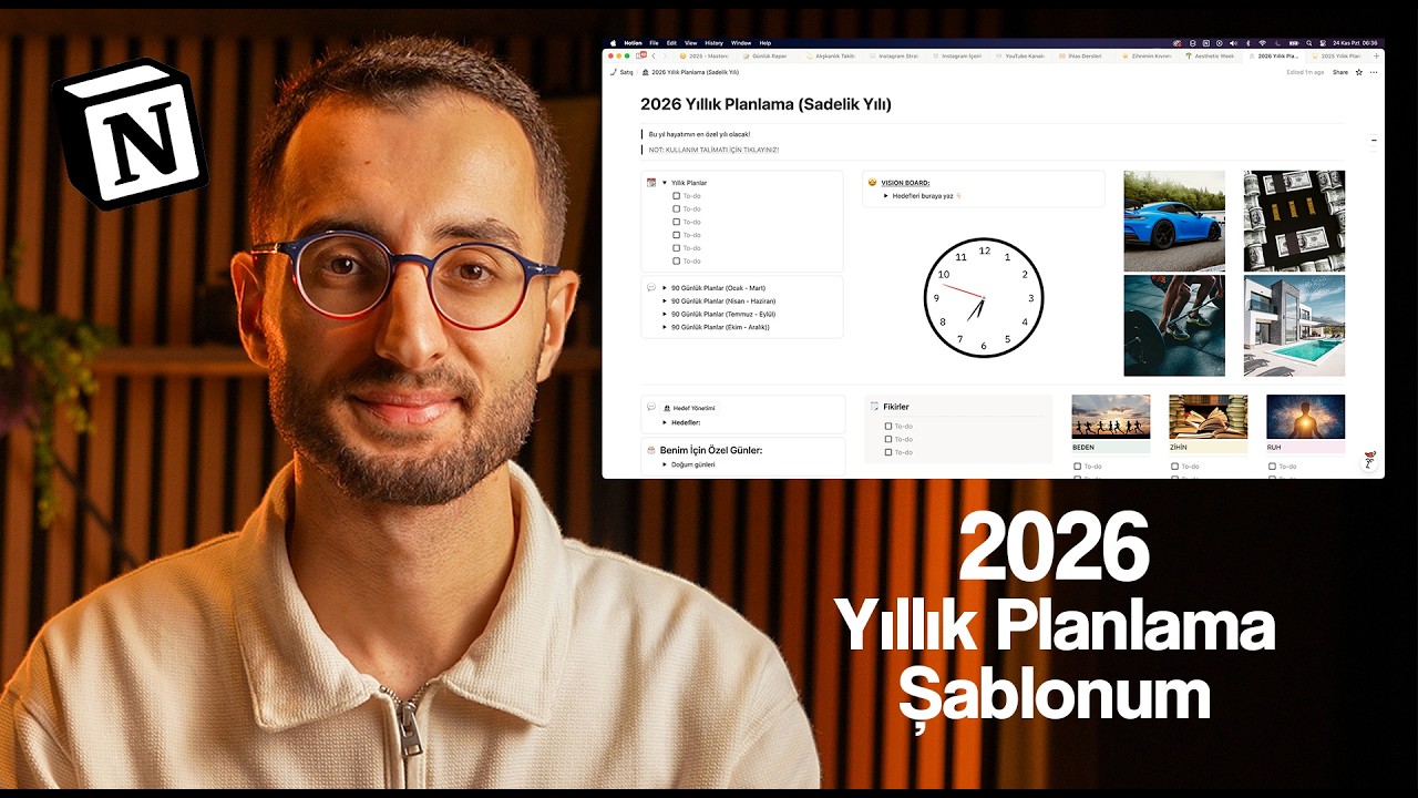 2026'da Kullanacağım Notion Yıllık Planlama Şablonu