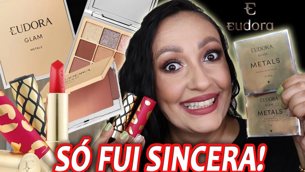 Os NOVOS Lançamentos EUDORA GLAM: Paleta Metals, Bronzer Blush Metals e Batom Amulips Customizável!