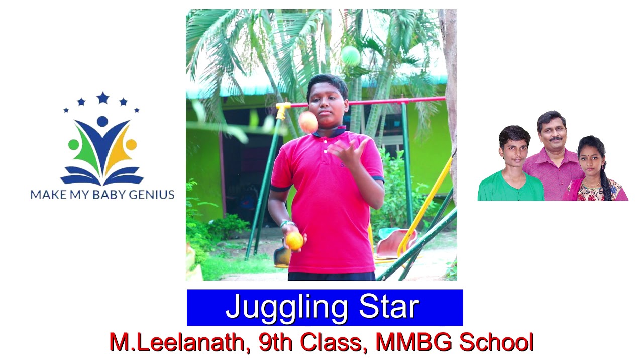 MMBG School || 9th Class Student Leelanath Juggling with Three Balls