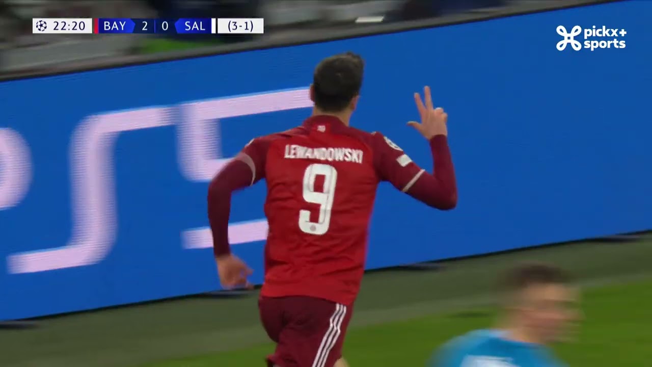 Champions League 08/03/2022 / Goal Lewandowski against Salzburg
