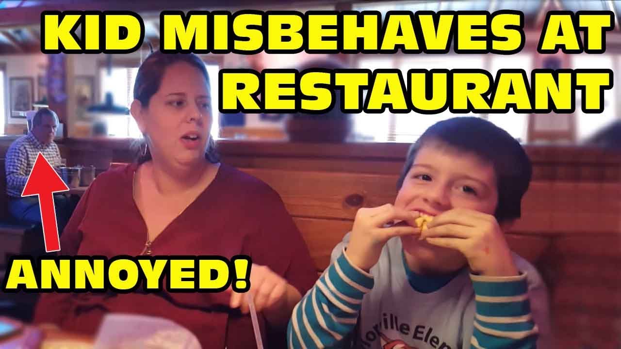 Kid Temper Tantrum Misbehaves At Restaurant - Mom Embarrassed! 🤣😱