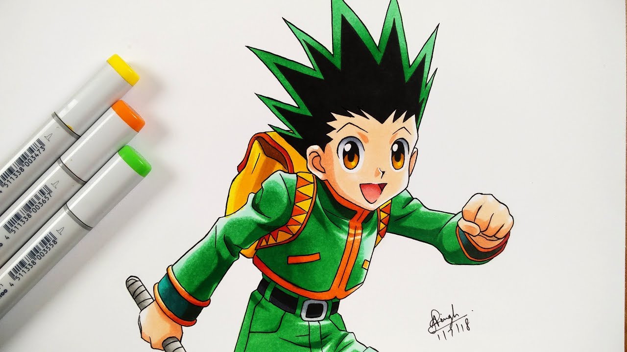 How To Draw Gon Freecs - Step By Step (Tutorial) - HunterXHunter