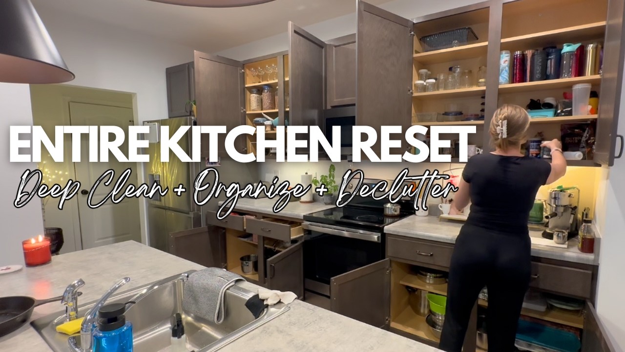 FALL KITCHEN RESET | DEEP CLEAN + DECLUTTER + ORGANIZE | CLEANING MOTIVATION ♡ 2024