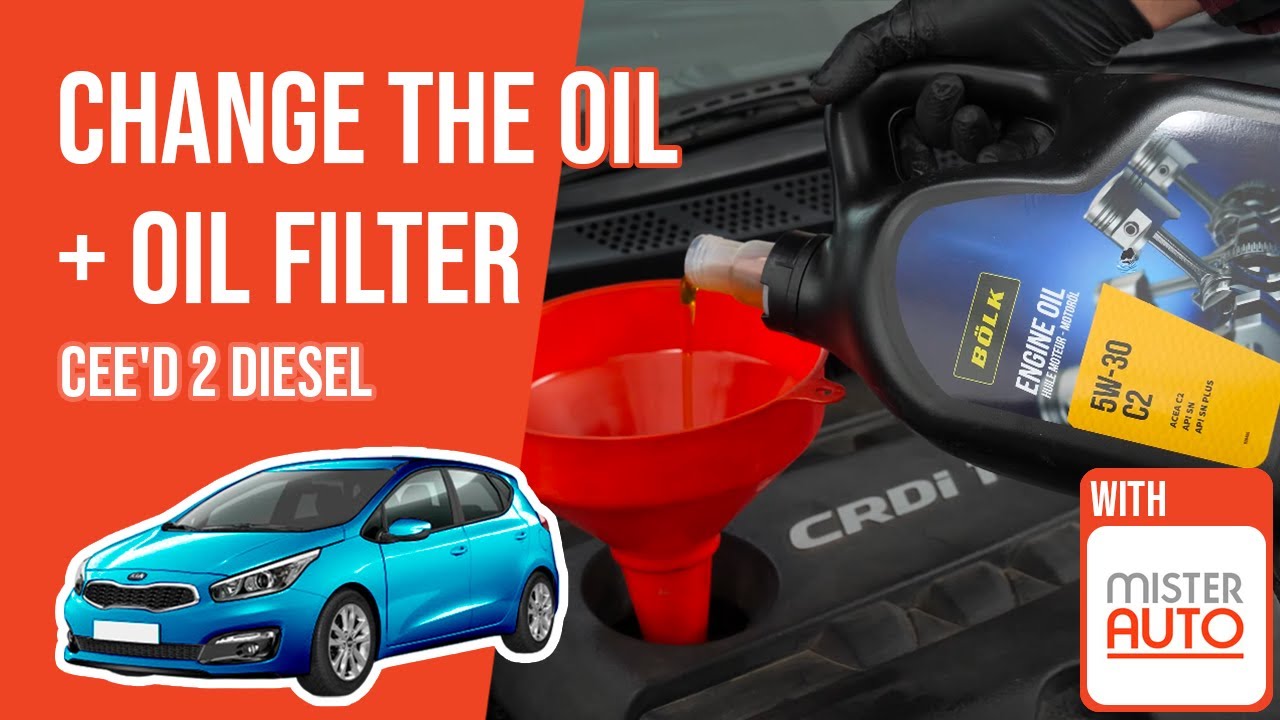 Change the oil and the oil filter Ceed mk2 1.6 CRDI 🛢