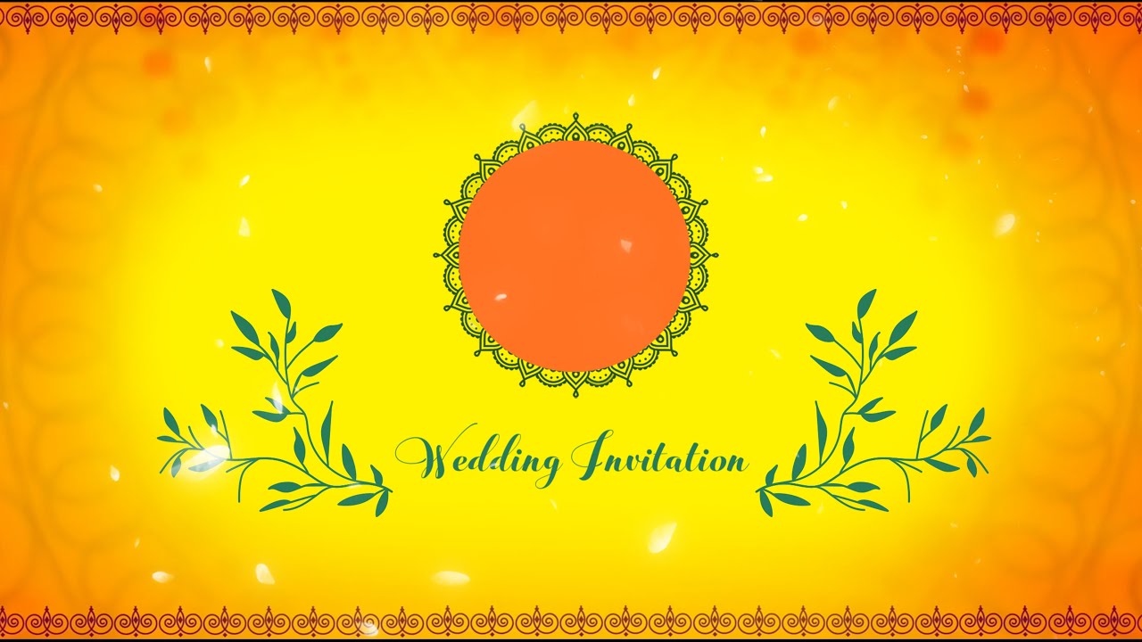 Green Screen Wedding Invitation without Text | Free Download| Free Background  | KM Creative Works