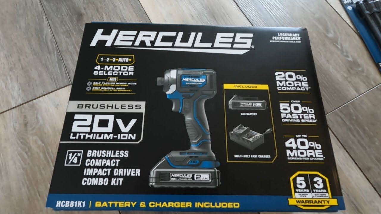 Hercules 20V Brushless Impact Driver Unboxing and Test  #toolreviews #powertools #harborfreight