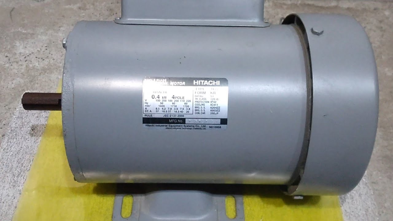 コンデンサ始動式モーター試運転 / Capacitor-start motor test run