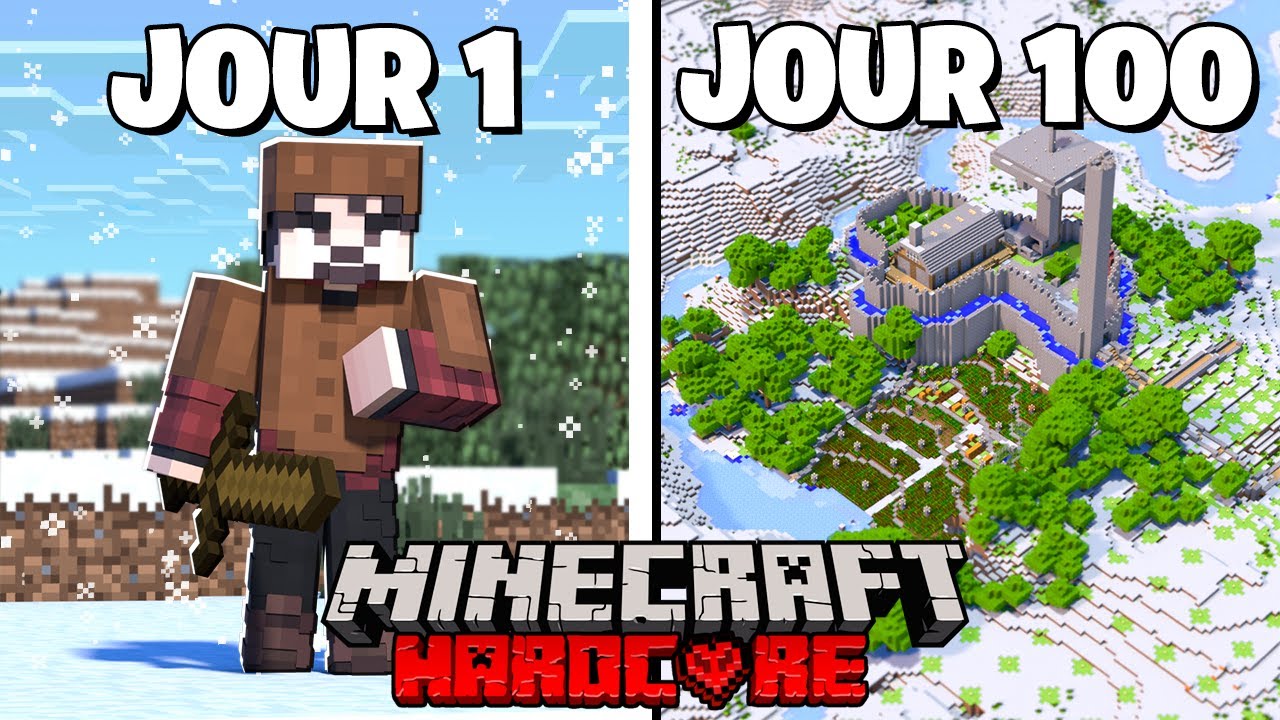 J'ai Surv&eacute;cu 100 JOURS sur Minecraft Hardcore 1.0 !