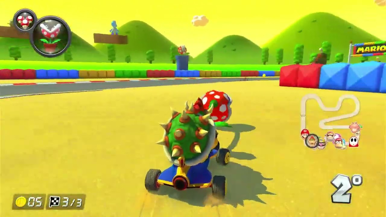 MARIO KART 8 DELUXE TURNIP CUP 150CC AS BOWSER PART 28