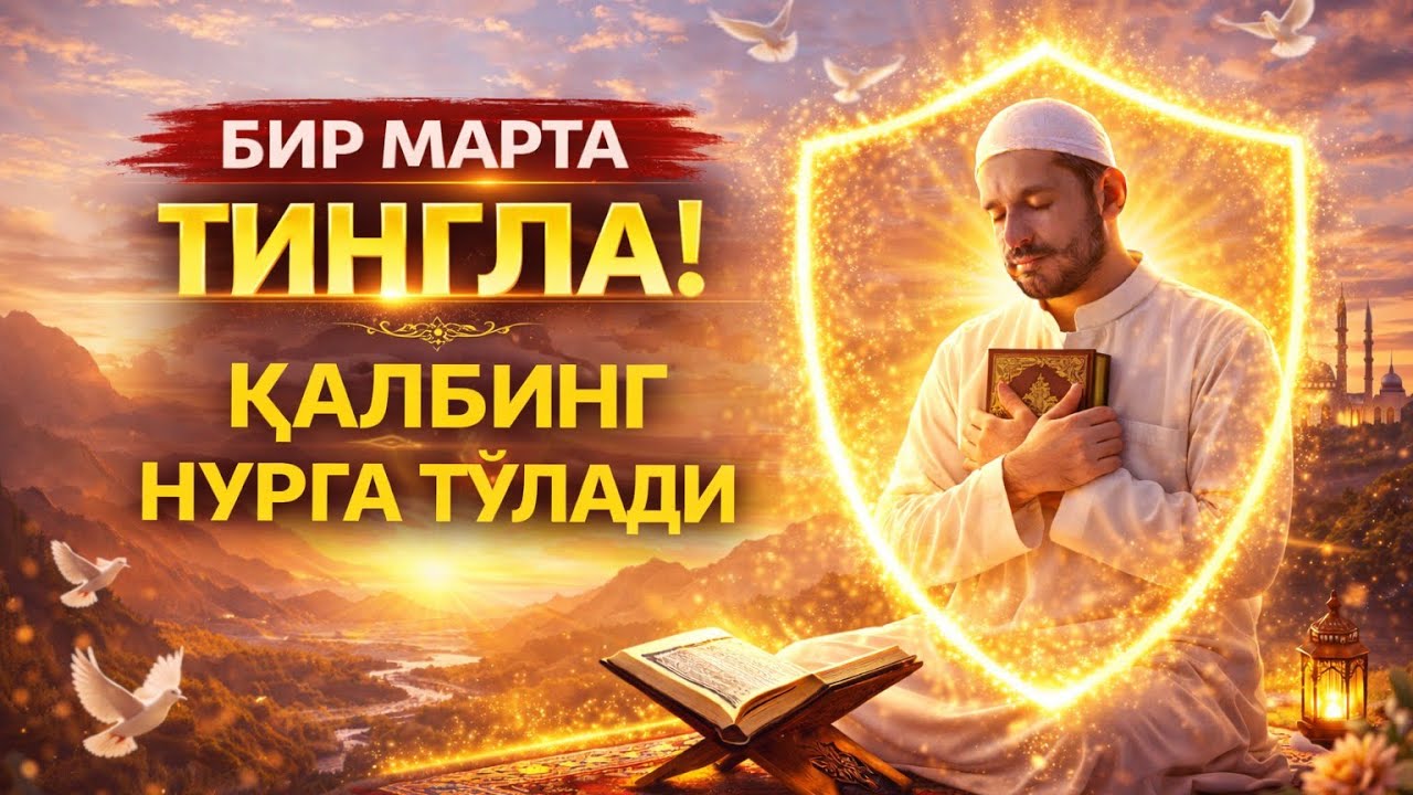 БИР МАРТА ТИНГЛА! ҚАЛБИНГ НУРГА ТЎЛАДИ