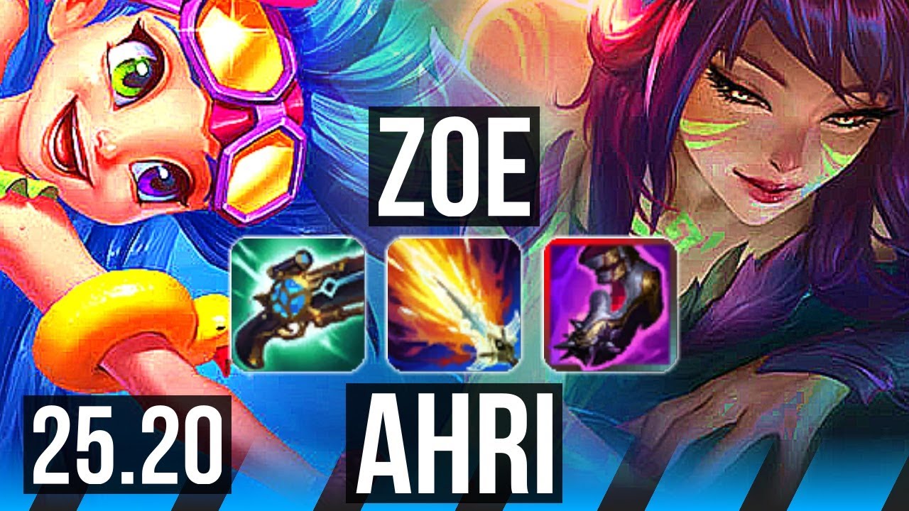 ZOE vs AHRI (MID) | 14/1/8, Godlike | KR Diamond | 25.20